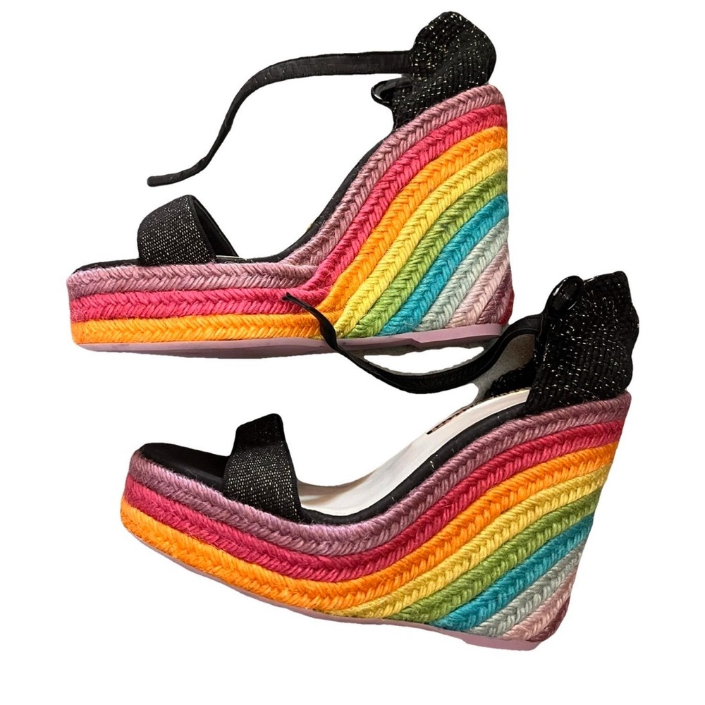 Sophia Webster Lucita Rainbow Wedge Sandal size 37.5